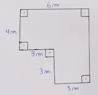calcule a área de um piso