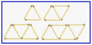 triângulos formados por palitos expressões algébricas
