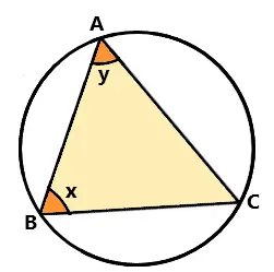 triângulo na circunferência respondido