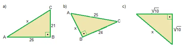 matemática sobre Teorema de Pitágoras no Quadrado, Retângulo, Triângulo e Trapézio 9 ano 