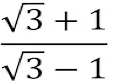 fração raíz 3+1 e 3-1