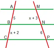 Teorema de Tales Feixe de Retas Paralelas sobre Duas Transversais para o 9° Ano exercícios resolvidos