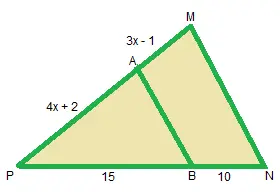Triângulo Teorema de Tales para o 9° Ano