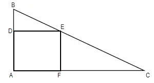 Triângulo e quadrado e teorema de Tales para o 9 ano