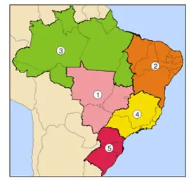 mapa das regiões do brasil 6 ano