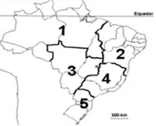 número regiões do Brasil