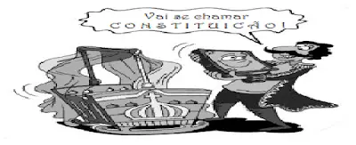 charge sobre a constituição brasileira