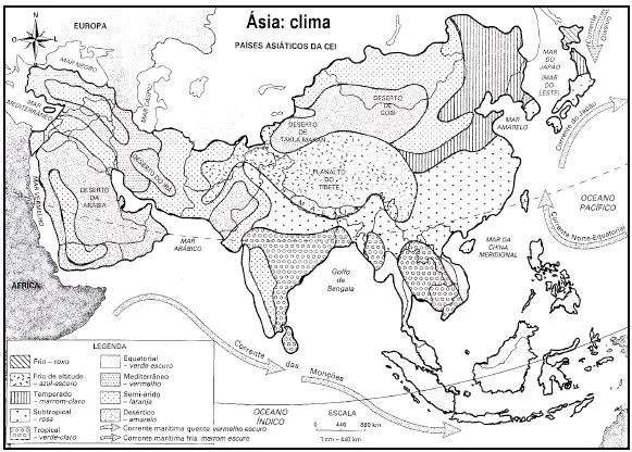 clima Ásia para colorir