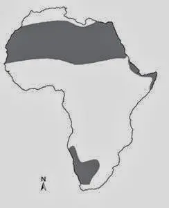Mapa áreas da África