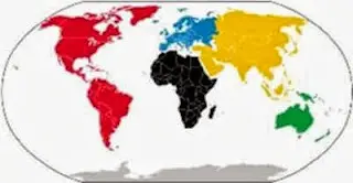Mapa mundi colorido