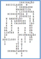 gabarito da cruzadinha sobre reciclagem de materiais